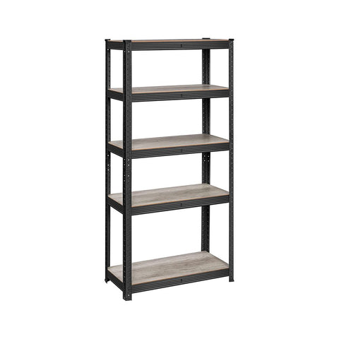 Rootz Storage Rack - Storage Shelves - Heavy-Duty Shelving - 5 Levels Storage Rack - Metal Storage Shelves - Zwart - 150 x 75 x 30 cm