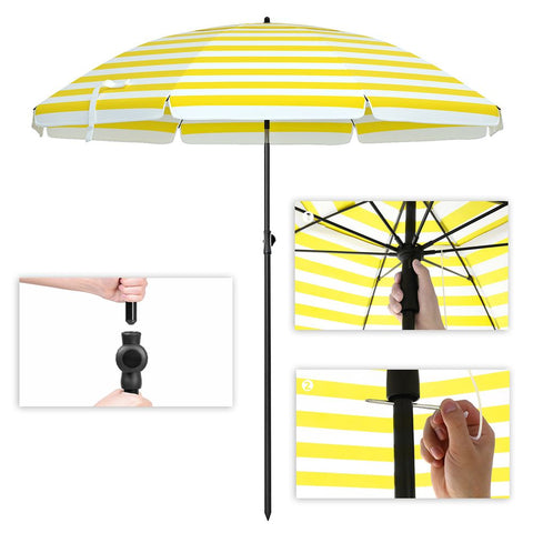 Rootz Parasol - Tuinparasol - Opvouwbare Tuinparasol - Buitenparasol - Tuinparasol - Zonnescherm Parasol - Paraplu Parasol