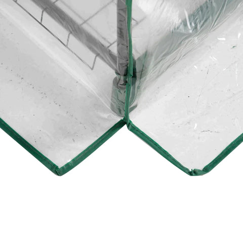 Rootz Foil Greenhouse - Mini Greenhouse With 5 Shelves For Growing Flowers Or Vegetables - Steel - Plastic - Transparent + Green - 69 x 49 x 193 cm