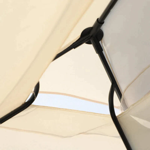 Rootz Pavillon-Schaukelstuhl – Pavillon-Schaukelstuhlbett – Schaukelbett – Schaukelsitz – Beige/Schwarz – 245 L x 165 B x 243 H cm