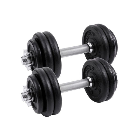 Rootz Dumbbell - Cast Iron Dumbbell Set - Adjustable Dumbbell - For Men And Women - Heavy-duty Dumbbell - Solid Metal Dumbbell Set - Black