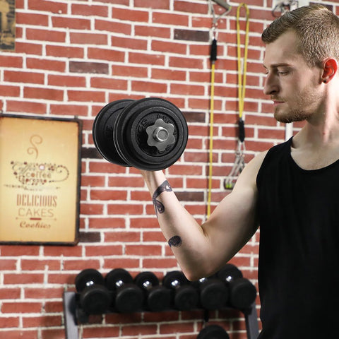 Rootz Dumbbell - Cast Iron Dumbbell Set - Adjustable Dumbbell - For Men And Women - Heavy-duty Dumbbell - Solid Metal Dumbbell Set - Black