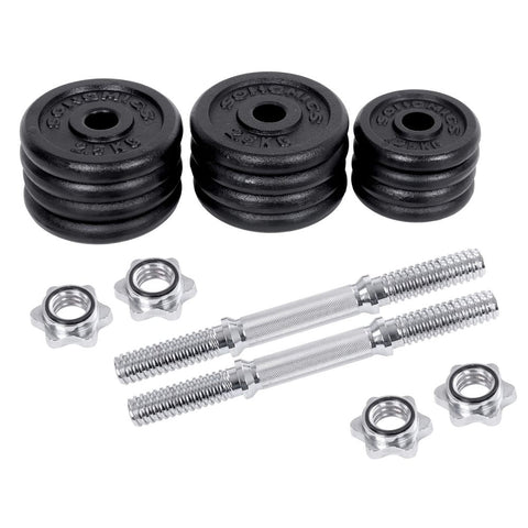 Rootz Dumbbell - Cast Iron Dumbbell Set - Adjustable Dumbbell - For Men And Women - Heavy-duty Dumbbell - Solid Metal Dumbbell Set - Black