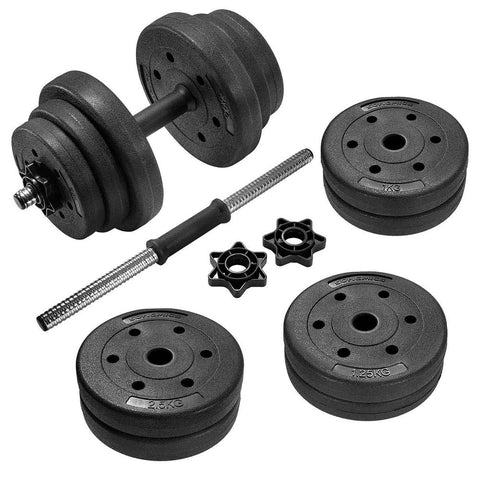 Rootz Hantelset – 20 kg Hantelset – verstellbares Hantelset – Heimhantelset – Gewichtshantelset – Fitnesshantelset – Schwarz – 2,5 x 50,5 cm