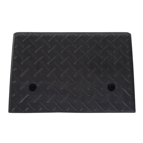 Rootz Bordsteinrampe – Rampe – 2-teilige Gummirampe – Schwellenrampe für Auto – Schwarz – L48 x B32 x H13 cm