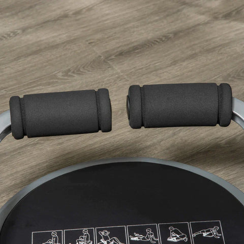 Rootz Abdominal Trainer - Abs Trainer - Ab Machine - Abs Workout Equipment - Whole Body Exercise Equipment - For Home Gym - Black - 55 x 42 x 11-32cm