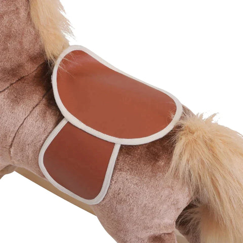 Rootz Rocking Horse - Baby Rocking Animal - Children Plush - Brown - L74 x W33 x H62 cm
