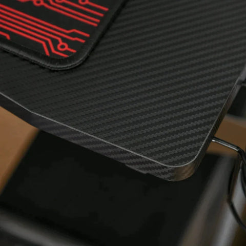 Rootz Gaming Desk - Gaming Table - Computer Desk - Writing Table - Black - 106 cm x 60 cm x 93.5 cm