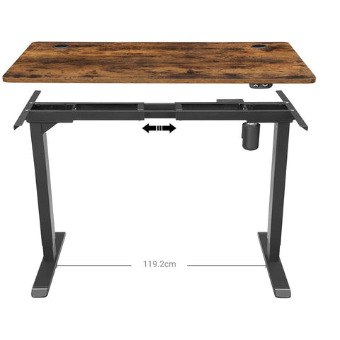 Rootz Tischplatte – Tischplatte für elektrischen Schreibtisch – Tischoberfläche – Holztischplatte – rechteckige Tischplatte – Restauranttischplatte – Bartischplatte – Tischplattendesign – Braun – 140 x 70 x 1,8 cm (L x B x H)