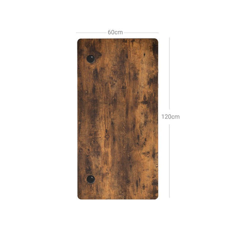 Rootz Table Top - Table Top For Electric Desk - Table Surface - Wood Table Top - Glass Table Top - Outdoor Table Top - Bar Table Top - Table Top Replacement - Brown - 120 x 60 x 1.8cm (L x W x H)