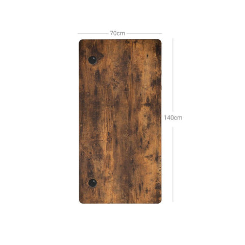 Rootz Tischplatte – Tischplatte für elektrischen Schreibtisch – Tischoberfläche – Holztischplatte – rechteckige Tischplatte – Restauranttischplatte – Bartischplatte – Tischplattendesign – Braun – 140 x 70 x 1,8 cm (L x B x H)