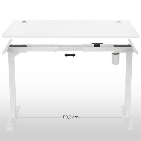 Rootz Table Top - Desk Top - Electric Desk Top - Table Top For Electric Desk - White - 140 x 70 x 1.8cm