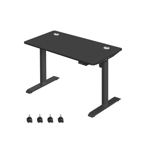 Rootz Desk - Electric Height-adjustable Desk - Electric Table - Dual Motor - Chipboard - Steel - Black - 60 x 120 x (73.5-119) cm (D x W x H)