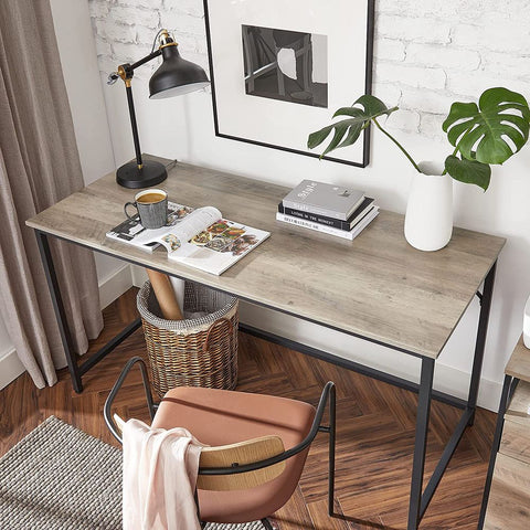Rootz Desk - Home Office Desk - Schrijftafel - Computer Desk - Sta Bureau - Verstelbare Desk - Executive Desk - Gaming Desk - Workstation Desk - Greige-Zwart - 140 x 60 x 75 cm (L x B x H)