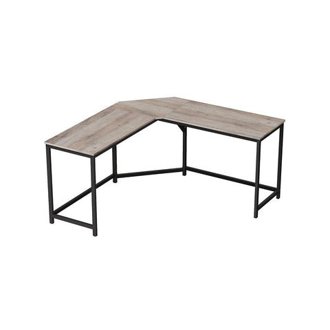 Rootz computerbureau - L-vormig computerbureau - bureau - gamingbureau - hoekcomputerbureau - ergonomisch computerbureau - thuiskantoor - bureau - spaanplaat - staal - greige zwart - 149 x 149 x 75 cm (L x B x H )