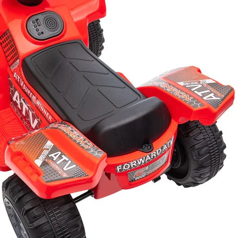 Rootz Kinder-Elektrofahrzeug – Mini-Elektro-Quad – Kindermotorrad – Elektro-ATV-Kinderwagen – Elektro-Quad für 18–36 Monate – Rot – 70 x 42 x 45 cm