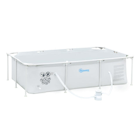 Rootz Frame Pool - Frame Swimming Pool - Swimming Pool - Pool - Gray