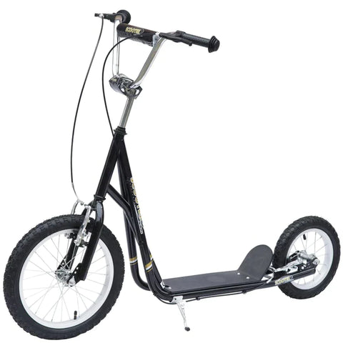 Rootz Kinderroller – Tretroller – Stadtroller – Teenager-Roller – Push-Kick-Scooter für Kinder – verstellbarer Lenker – Doppelbremsen-Ständer – Schwarz