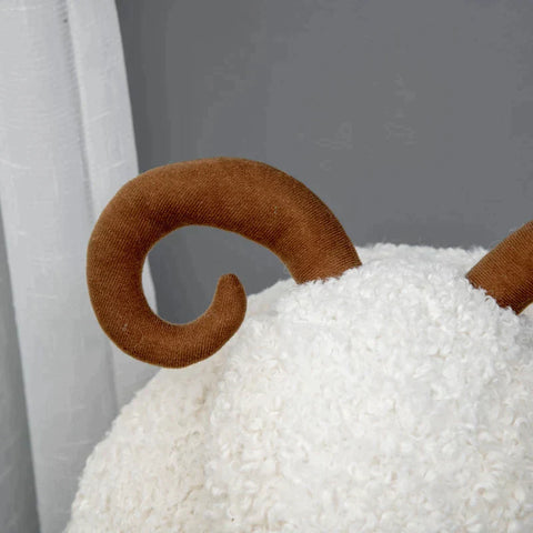 Rootz Scratching Post - With Cat House - Cat Tree - Sheep Design Including Cat Cave - Washable Cushion - Cream White/Brown