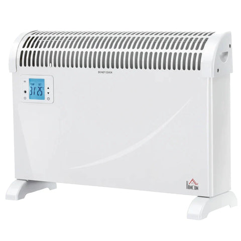 Rootz Heater Fan - Heater 2000W - Electric Heater with 3 Levels - Warm 24 Hour - Timer Heater - Heat Metal - Plastic - White - 58.5 x 20 x 43 cm