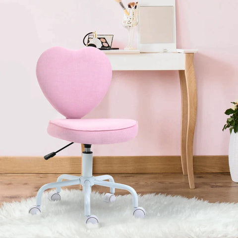 Rootz Desk Chair - Chair Swivel - Chair Computer - Chair - Chair Seat - Pink - 40 x 50 x 79-89 cm