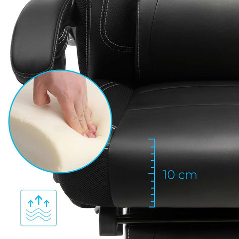 Rootz Gaming Chair - Office Chair - Ergonomic Gaming Chair - Esports Gaming Chair - Desk Chair - With Footrest And Headrest - Black - 70 x 64 x (120-128) cm