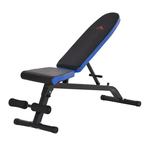 Rootz Weight Bench - Training Bench - Weight Bench For Full Body Training - Adjustable Multi-purpose Weight Bench - Black/Blue - 142 x 46 x 50-132 cm