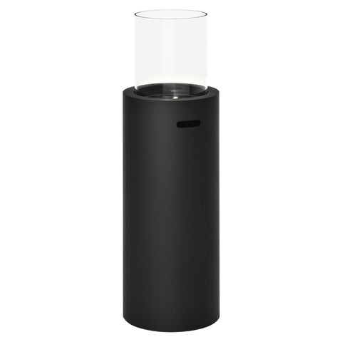 Rootz Ethanol Fireplace - Bio-ethanol Burner - Burning Time No Smoke - Tempered Glass - Black - 30 x 30 x 94 cm