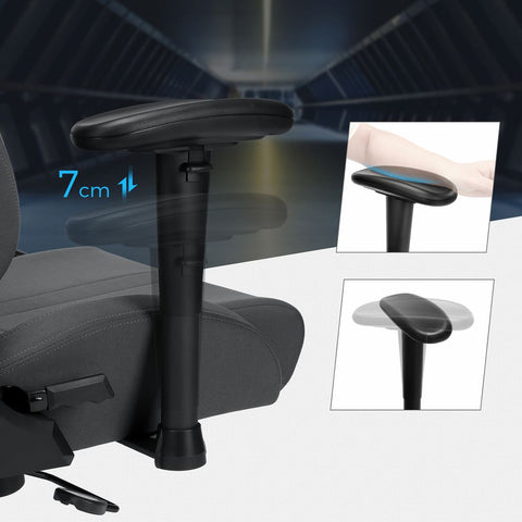 Rootz Gaming Chair - Gaming Chair With Lumbar Cushion - Comfortable Gaming Chair - PC Gaming Chair - Stylish Gaming Furniture - Pro Gaming Chair - Polyester Fabric - Cold Foam - Gray + Black