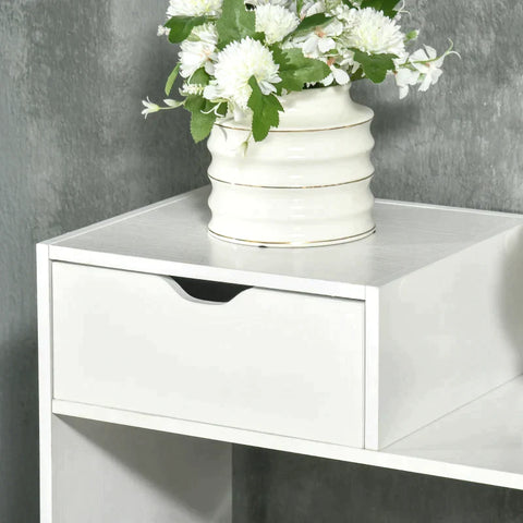 Rootz Shoe Cabinet - Shoe Cabinet With 1 Drawer For 18 Pairs Of Shoes - MDF - White - 88 x 30 x 93 cm