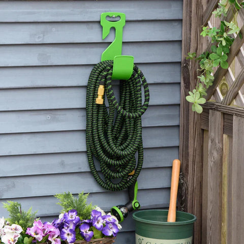 Rootz Flexibler Gartenschlauch – 22,5 m mit 10 Funktionen Sprühdüse – Wasserschlauch mit 1/2 Zoll – 3/4 Zoll Anschlussschlauch dehnbar für Autowäsche – Dunkelgrün + Schwarz