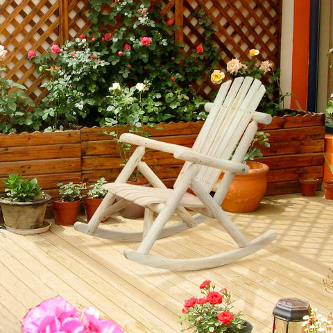 Rootz Rocking Chair - Swing Chair - Swing Garden Chair - Relaxation Chair - Natural - W66 x D96 x H98cm