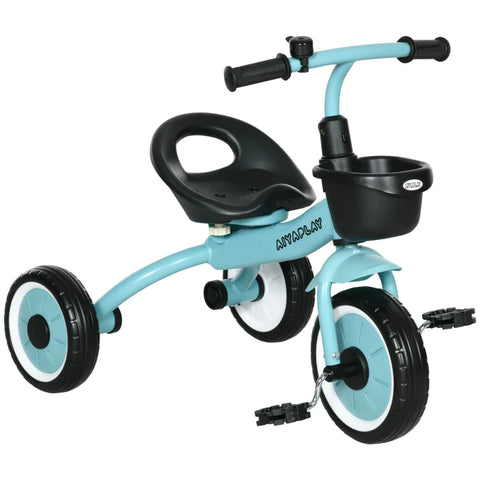 Rootz Kinderfietsstoeltjes - Kinderen 2-5 jaar - Hoogte - Antislip stuur - Verstelbare zitting - Bel - Fietsmand - Robuust Kunststof - Metalen frame - Blauw - 70,5L x 50W x 58H cm