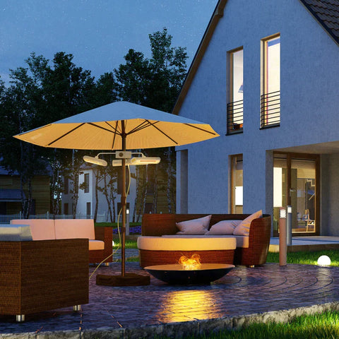 Rootz Radiant Heater - Infrared Heating - 3 Heating Heads - With Remote Control - Aluminium - 87 x 75 x 22 cm