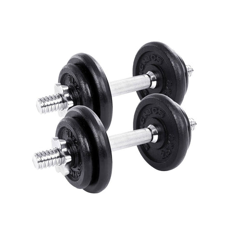 Rootz Hantel – Hantelset – Gusseisenhantel – Gewichtshanteln – verstellbare Hanteln – Sechskanthanteln – Trainingshanteln – Fitnesshanteln – Schwarz