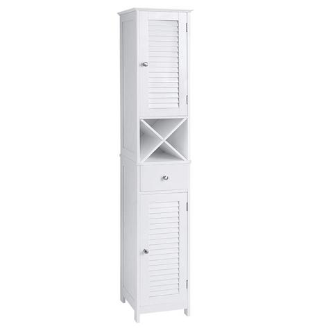 Rootz Bathroom Cabinet - 170 CM - Cabinet - Bathroom Furniture - Bathroom Furniture - White - 32 x 30 x 170 cm, (WxH x D)