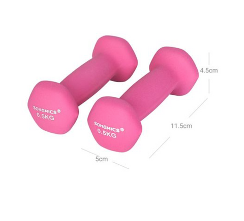 Rootz Hanteln – 2er-Set – Pink – Damen – 2 x 0,5 kg – Eisen – beschichtet