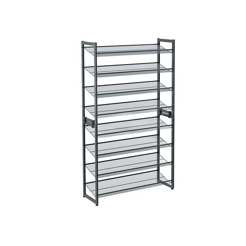 Rootz Shoe Rack - Shoe Shelf - Of 2 Shoe Rack - 4 Tier Shoe Rack - Shoe Storage Rack - Shoe Organizer Rack - Shoe Rack With Shelves - Shoe Shelf Rack - Grey - 92.5 x 30.7 x 163.5 cm (L x W x H)