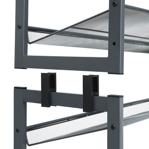 Rootz Shoe Rack - Shoe Shelf - Of 2 Shoe Rack - 4 Tier Shoe Rack - Shoe Storage Rack - Shoe Organizer Rack - Shoe Rack With Shelves - Shoe Shelf Rack - Grey - 92.5 x 30.7 x 163.5 cm (L x W x H)