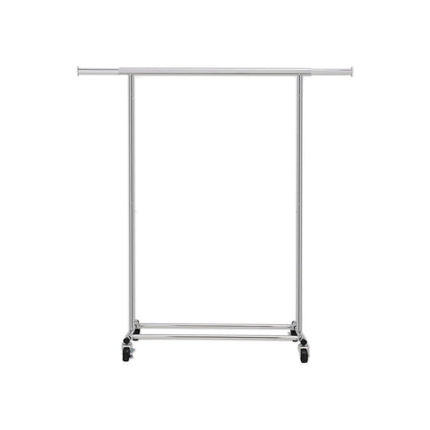Rootz Kledingrek - Zwaar Metaal - Robuust - Soepel glijdend - Praktisch - Ruimtebesparend - Opbergruimte - Verchroomde ijzeren buis - Zilver - 92-132 cm x 160 cm x 45,4 cm
