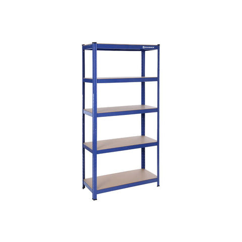 Rootz Heavy Duty Shelf  - Sturdy Metal Construction - Versatile Use - 5 Shelves Made - Thoughtful Design -  Environmentally Friendly MDF Boards - Blue - 180 x 90 x 45 cm