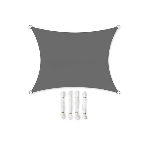 Rootz Sun Sail - Shade Sail - Outdoor Sun Shade - Sun Canopy - Uv Protection Sail - Patio Shade Sail - Sun Shelter - Sun Shade Canopy - Durable Sun Shade - Garden Sun Sail - Smoke Grey - 2 x 3 m