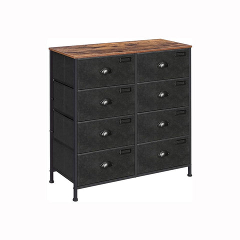 Rootz ladekast - ladekast met 8 lades - dressoir - slaapkamerkast - houten ladekast - opbergmeubel - opbergmeubel voor binnen - wit - 40 x 16 x 80 cm (L x B x H)