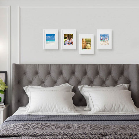 Rootz Photo Frame - Set Of 3 Photo Frame - Photo Frame With Passepartout - Picture Frame - Wall Photo Frame - Decorative Photo Frame - Glass Photo Frame - Gallery Photo Frame -  White - 29.7 x 42 cm