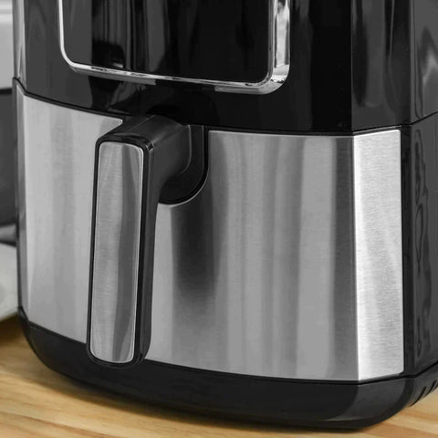 Rootz Heißluftfritteuse – 1700 W mit 8 Menüs – LED-Anzeige – antihaftbeschichteter Korb für gesundes, ölfreies Kochen – Schwarz – 36,5 x 29 x 33,8 cm