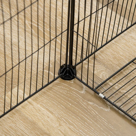 Rootz Small Animal Cages - Small Animal Run - Small Animal Enclosure - Modular Cage - Mesh Sheet - Plastic Connectors - Cable Tie - Black - 175cm x 70cm x 45cm
