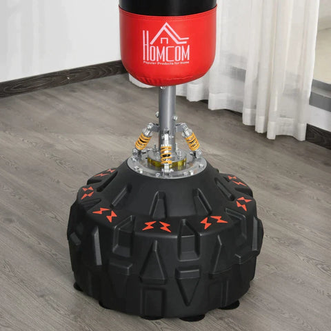 Rootz Punching Bag - Boxing Training - Boxing Stand - Punch Stand - Boxing Assistant - Black/Red - 60x60x180 cm