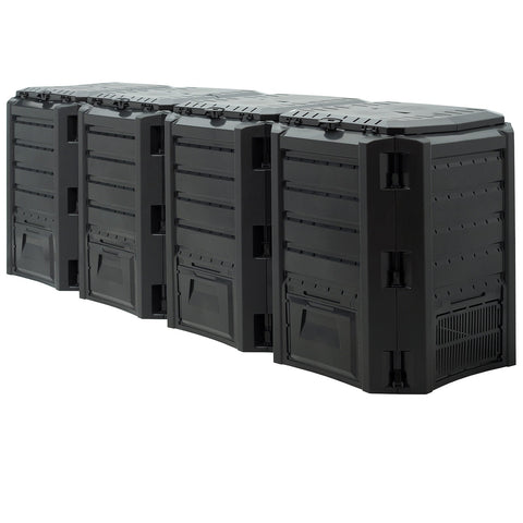 Rootz Composter - Weatherproof - Plastic - 1600 L - 261 x 72 x 83 cm