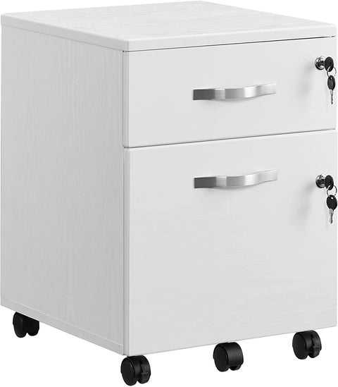 Rootz Schubladenblock – Stahlspind auf Rollen – Büroschrank – Rollcontainer – Weiß