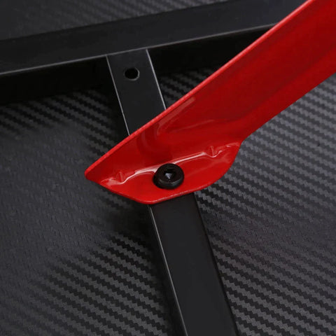 Rootz Gaming Table - Computer Desk - Gaming Desk - Office Tabl - Black/Red - 157 X 111.8 X 74 Cm